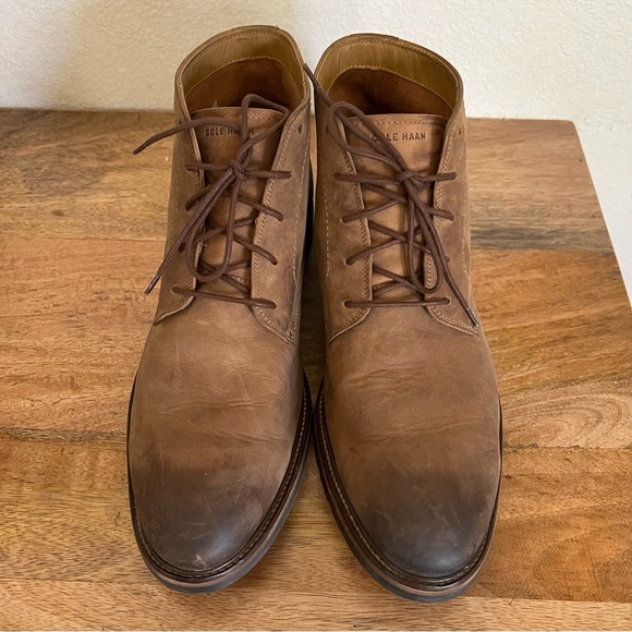 Cole Haan Chukka Boot Brown Leather Lace up Boots Size 11 M - Picture 4 of 12